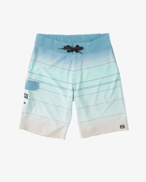 Chlapecké Boardshortky Billabong (2-7) All Day Stripe Pro 14 Mátově Zelená | 6291830-CW