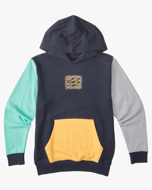 Chlapecké Mikiny S Kapucí Billabong United Pullover Tmavě Blankyt | 9475260-NQ
