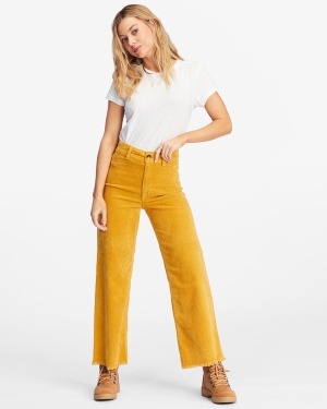 Dámské Kalhoty Billabong Free Fall Široké-Leg Hnědé | 3079546-OU