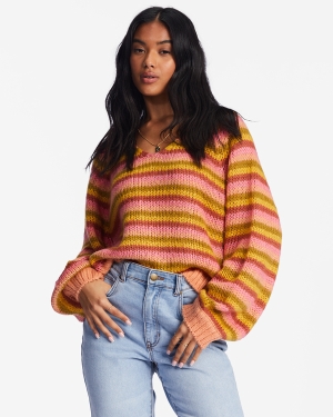 Dámské Svetry Billabong No Brainer V-Neck Pullover Viacfarebný | 1827463-ID