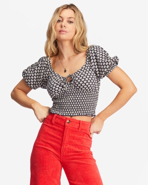 Dámské Topy Billabong Sweet Sunset Printed Knit Černé | 9034127-QF