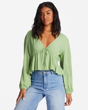 Dámské Topy Billabong Time Goes By Long Sleeve Crop Viacfarebný | 0318976-LU