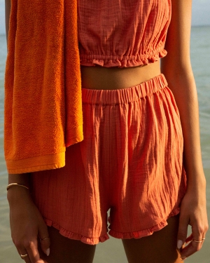 Dámské Šortky Billabong By The Beach Elastic Pasem Růžové | 2871536-WF