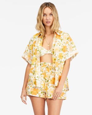Dámské Šortky Billabong Made For Sun Elastic Pasem Světle Blankyt | 9852014-ZE
