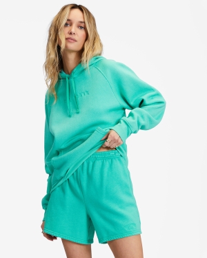 Dámské Šortky Billabong Surf Classic 5 High-Pasem Sweatshorts Zelene | 5841796-TV