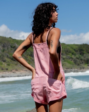 Dámské Šortky Billabong Wild Pursuit Romper Růžové | 7852309-IL