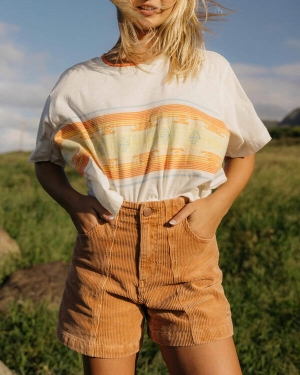 Dámské Šortky Billabong Wrangler According To High-Waisted Corduroy Viacfarebný | 3587064-QB