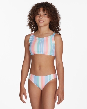 Dívčí Plavky Billabong Stoked On Stripes Cropped Set Viacfarebný | 7916248-TR