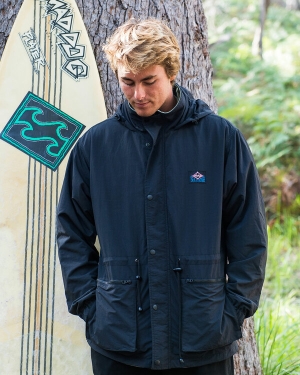 Pánské Bundy Billabong Gnar Reversible S Kapucí Černé | 8653712-LF