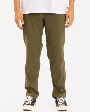 Pánské Kalhoty Billabong A/Div Surftrek Plus Tmavě Olivy Zelené | 4985370-TN