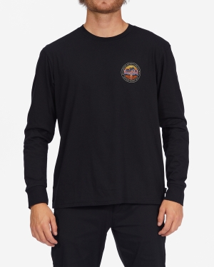 Pánské Tričko Billabong A/Div Rockies Organic Long Sleeve Černé | 2347580-MA